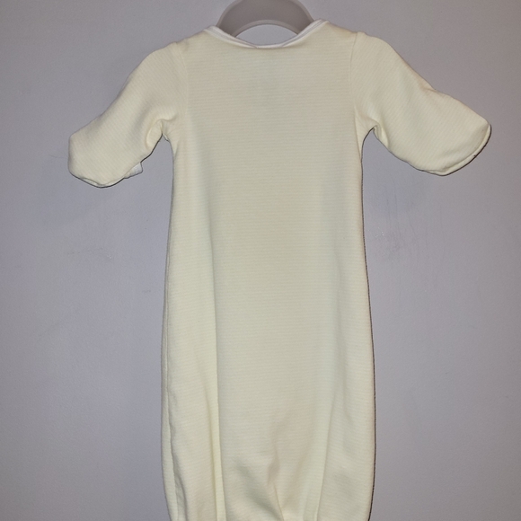 ⭐️ Vintage Gymboree Moon Stars Preemie Baby Yellow White Sleep Gown Unisex - Picture 3 of 6